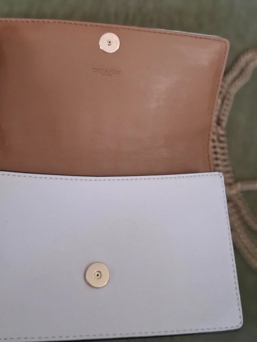 COACH Klare Cream Quilted Leather Croosbody Bag